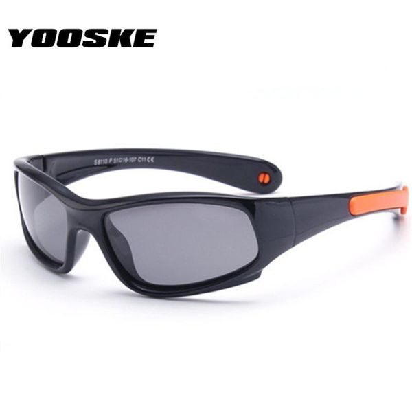 

yooske unbreakable kids polarized sunglasses boy girls fashion sun glasses children safety silicone eyewear candy color frame, White;black