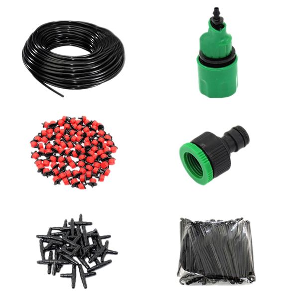 

20m diy drip irrigation system automatic watering garden hose mini drip garden watering kits with adjustable drippers