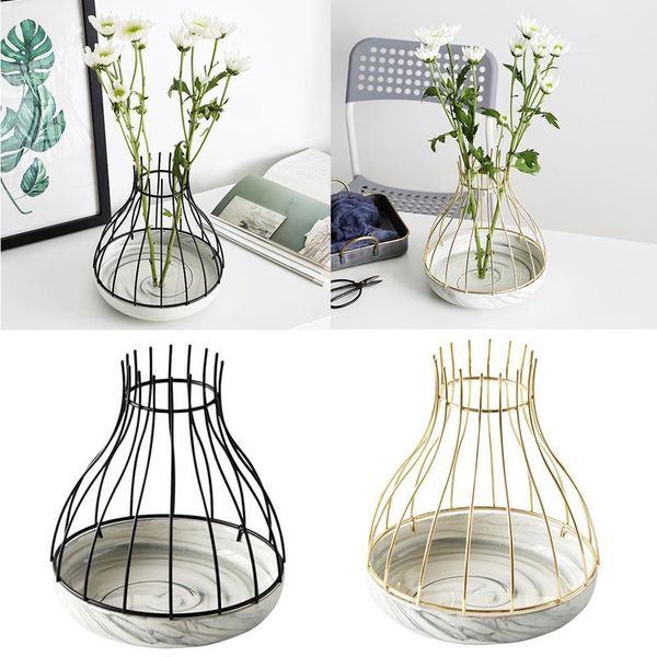 Minimalist Style Abstract Lines Vase Rack For Dried Flower Balcony