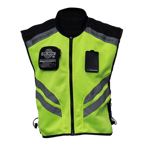 

sports bicycle jacket motorcycle reflective bike vest high visibility fluorescent riding safety vest racing sleeveless, Black