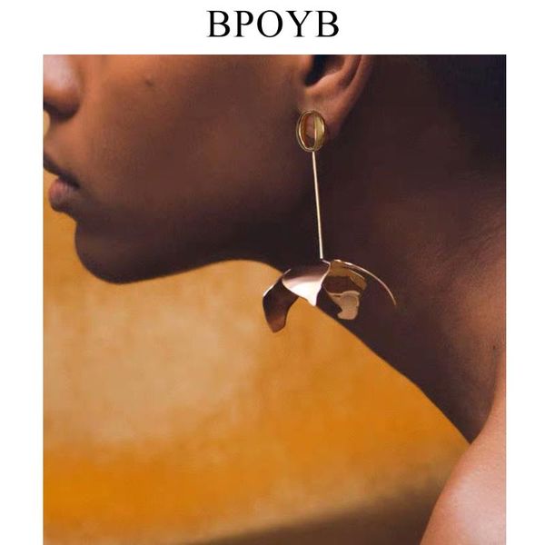 

bpoyb europe america in fashion personal touch stainless steel flower tassel earrings gold silver anti allergy