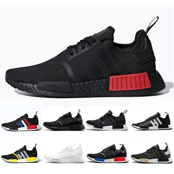 

2019 NMD R1 Primeknit Япония Triple Black белый красный OG розовый мужчины женщины Повседневная о