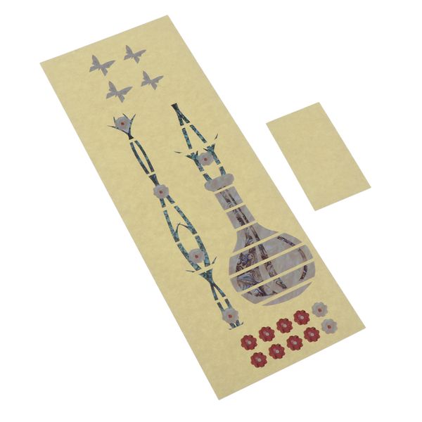

ukulele fretboard note decals fingerboard sticker diy, vase flower pattern