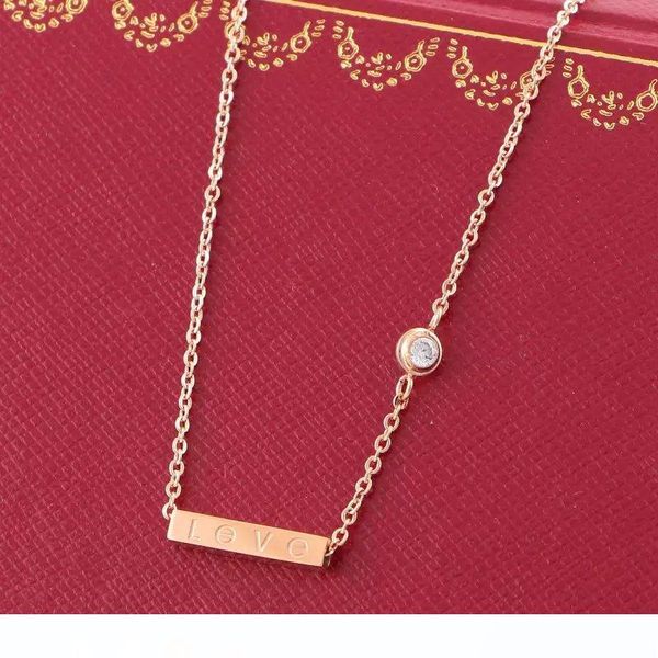 

любовь площади подвеска с зингель cz алмазов розового цвета ожерелье для женщин винтаж воротник бижутерия с оригинальным набором коробки, Silver