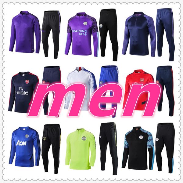 

Survetement football track uit urvÃªtement de football 2019 2020 chandal futbol occer track uit football training uit jogging jacket, Black;red