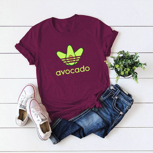 

fashion women's t-shirt summer design new avocado short sleeve women's t comfortable casual t-shirt size s-5xl, White