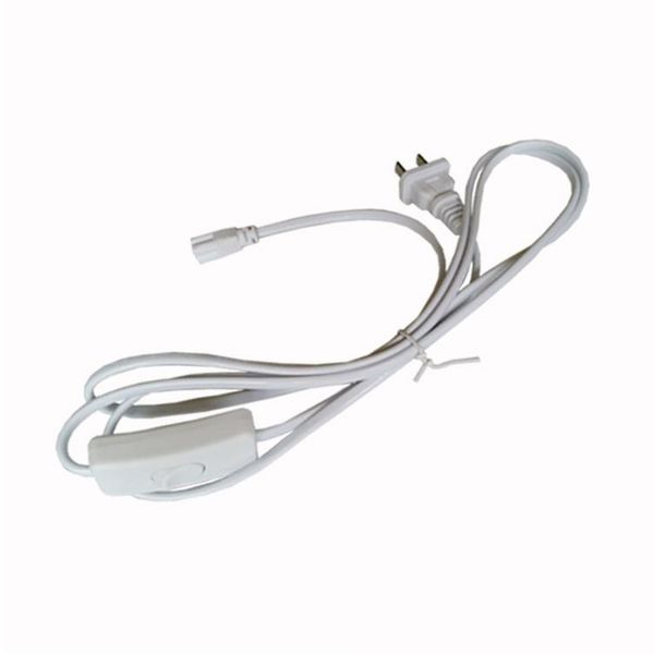 

newly 6ft connector cables for led tube lights integrated t8 t5 led tubes with sitch and power line&plug three-hole