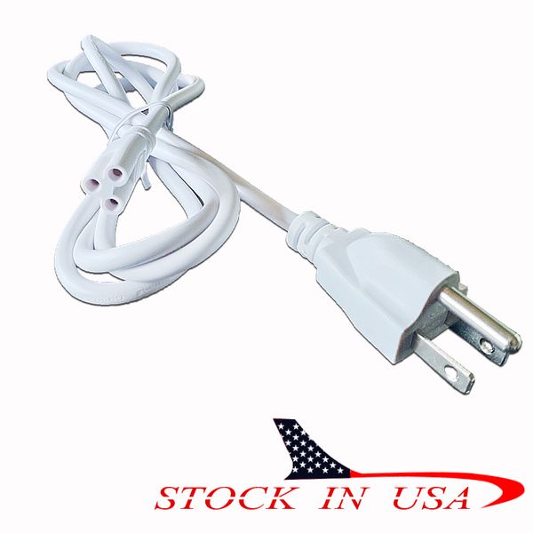 

6ft 180cm tube power cord led connector wire t8 t5 2ft 3ft 4ft 5ft cable for integrated t8 t5 led lights in stock