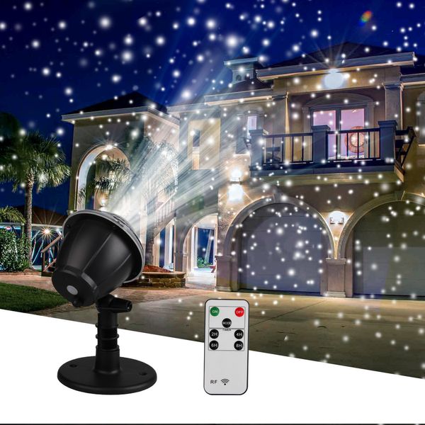 

рождество снежинка лазерный свет снегопад проектор ip65 движущийся снег открытый сад лазерный проектор лампы на новый год партии декор