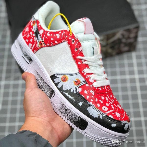 

2020 new gd x peaceminusone forced 1 low pmo skateboard shoes men womens running shoes dunk one little daisy black red sport sneakers