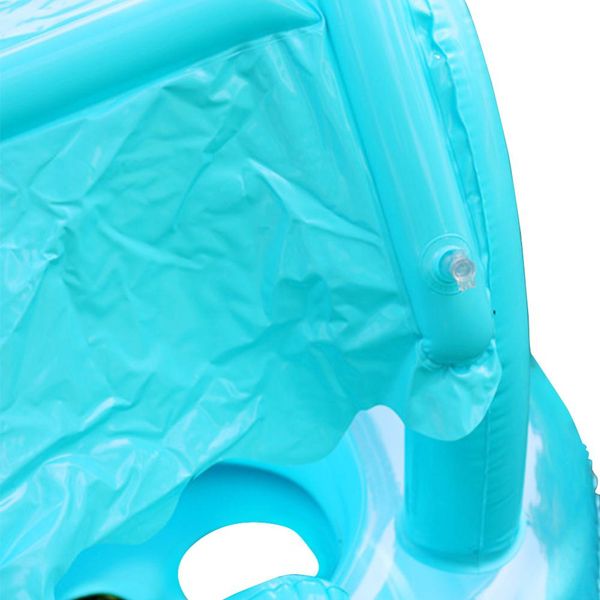 

safe inflatable baby kids swimming ring pvc infant swimming float boat adjustable sunshade seat fun swimming pool toys