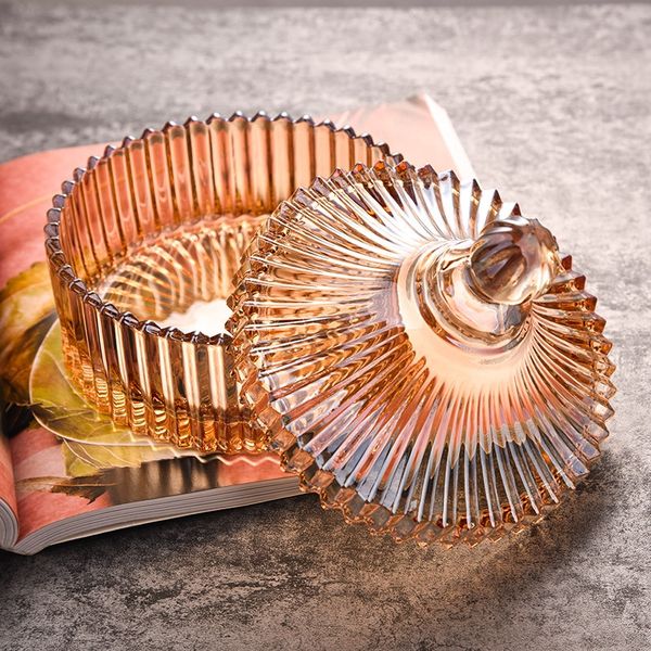 

nordic vintage crystal storage tank creative clear glass candy tea storage jars practical snack fresh cans kitchen decorations other home st