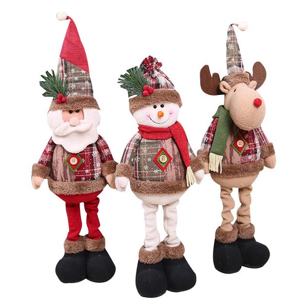 

2020 christmas dolls decoration christmas doll decorations tree decorations innovative santa snowman window decor #ew