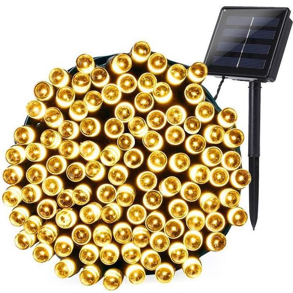 

solar lamps led string lights 200 leds outdoor holiday christmas solar lawn garden lights 22m waterproof string light gga2877