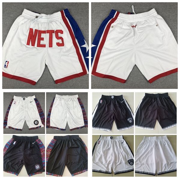 

men brooklyn nets just don men kevin durant kyrie irving squad shorts gym fitness pants pantalones cortos de baloncesto, Black