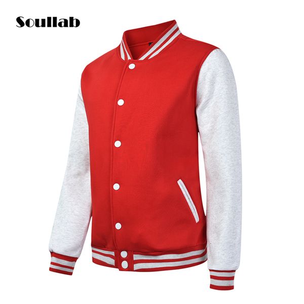 

mens casual classic simple design letterman jackets man varsity jacket cool 3 colors available designer, Black;white