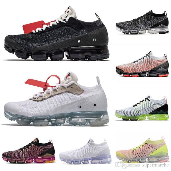 

2020 knit off fly 3 running shoes men women vapors south beach pink rise laser gold white black designer shoes sneakers trainers 36-45, White;red