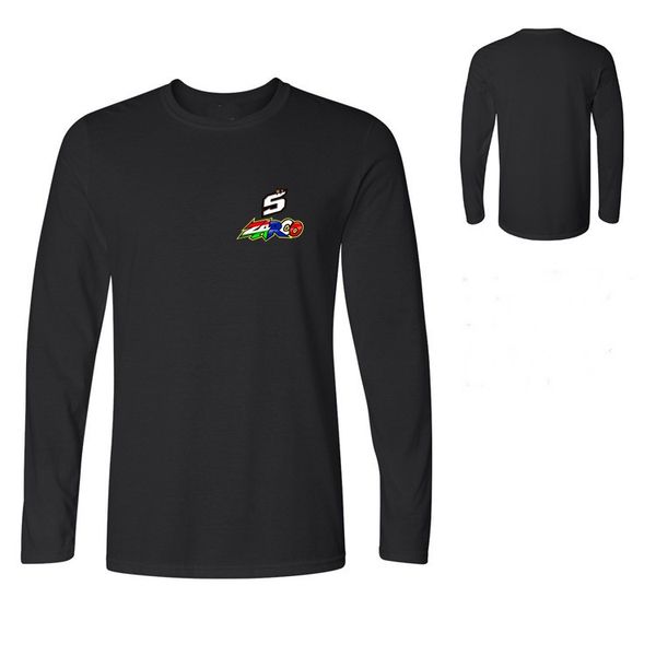 

casual male fitnessmens johann zarco 5 tshirt men cotton t-shirt plus size homme t shirt hombre ktm moto long sleeve men's tees & polos, White;black