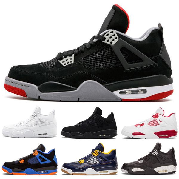 

2020 bred 4s nrg raptors travis jumpman 4 houston oilers fire red toro bravo above men kids basketball shoes, Black