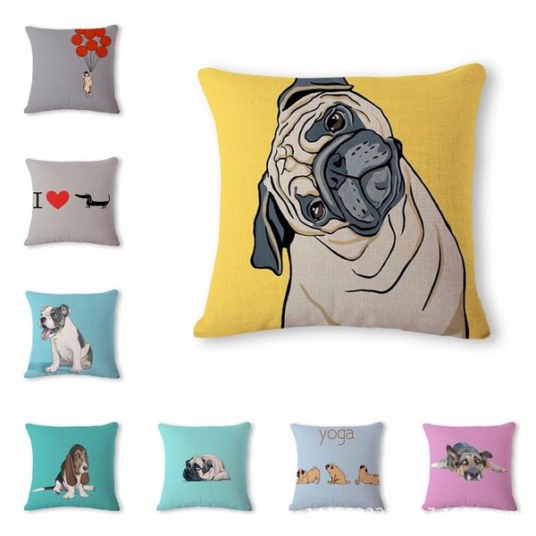 

interesting balloon pattern cotton flax pillow back cushion