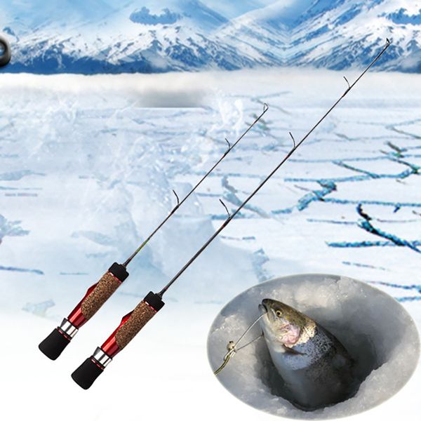 

41-56cm winter fishing rods ice fishing rods reels pen pole lures tackle spinning casting hard rod