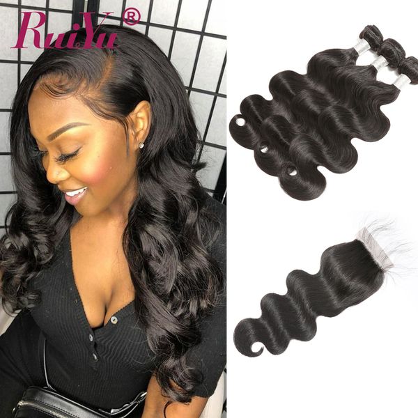 

перуанский девы волос с закрытием 3 связки тела волновых прямыми человеческих волос с кружевом закрытия класса 8 необработанный перуанский r, Black