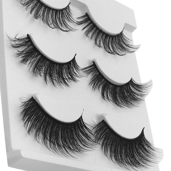 

false eyelashes luxury 3d layer false eyelashes 3pairs of mixed outfit pure manual natural mink hair fashionable may21