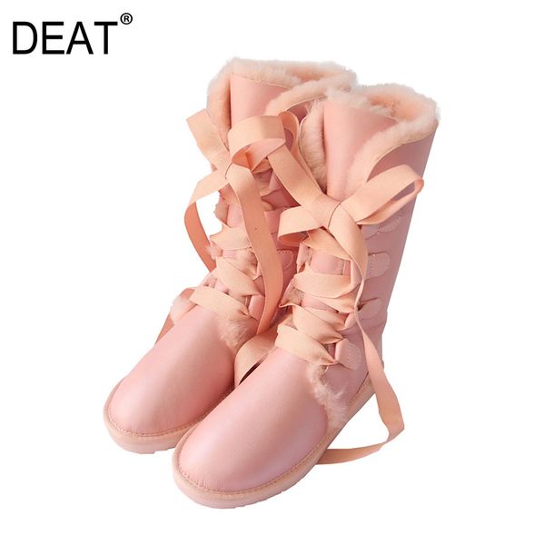 

deat] 2019 round toe personality bowknot casual pu leather velvet shoes women short snow boots new spring autumn fashion 10e255, Black
