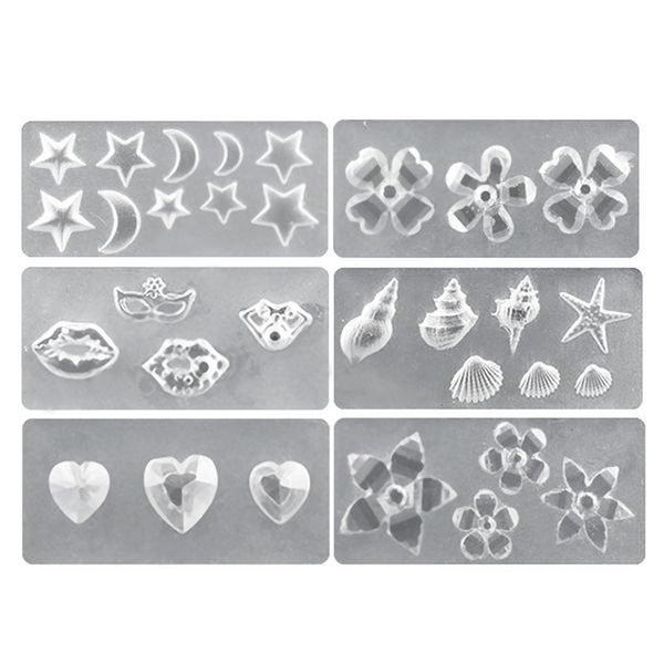 

silicone nail art molds set,6pcs diy 3d nail art decoration template tools