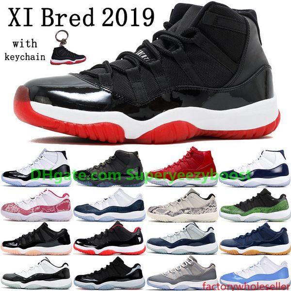 

2019 bred 11 11s men basketball shoes womens pink snake skin navy light bone space jam gamma blue concord sneakers us 5.5-13