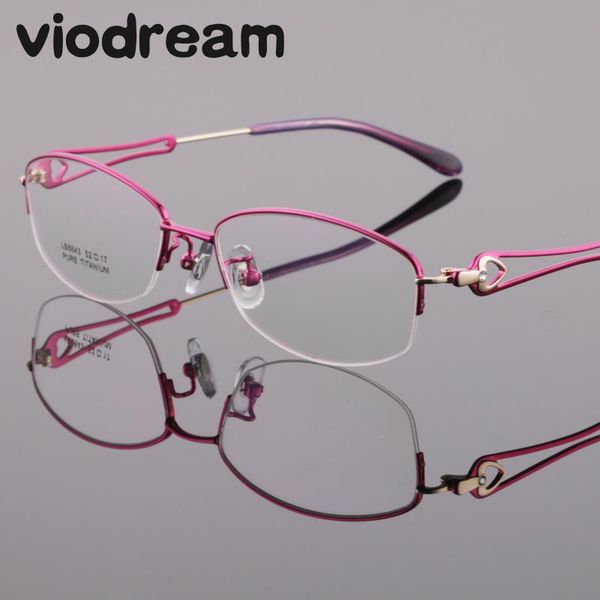 

viodream pure titanium ladies fashion super light retro myopia glasses frames optical glasses frame reading spectacle frame 6643, Black