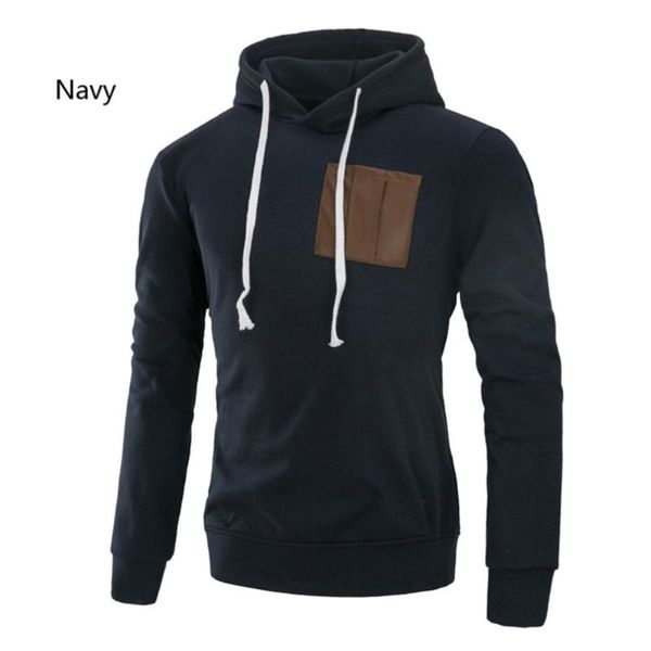 

мужские толстовки новая осень зима пуловеры casual solid color сыпучие пиджаков карманный украшения мужской теплый зимней одежды, Black