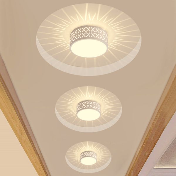 2019 White Round Surface Mounted Recessed Ceiling Light 3w Led
