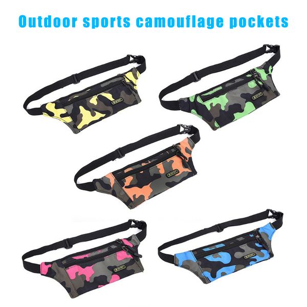 

camouflage waist bag pack bum pouch for walking climbing running outdoor sports h7jp