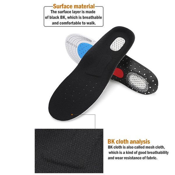 

orthopedic insoles sports insoles absorption arch support running shoe pads breathable function insole for 5.5-7.5/35-40, Black
