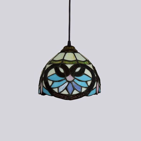 

baroque stained glass art pendant lamp pastoral village retro tiffany lights hanging light home bar cafe plaid