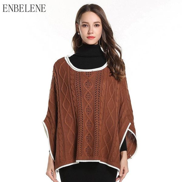 

2019 autumn new knitted cloaks women solid gray black half sleeve o-neck sweater for female casual loose shawl coat ladies gj022