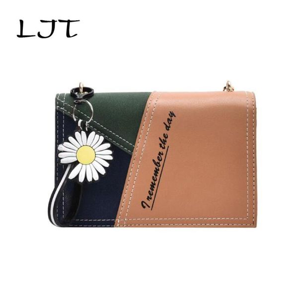 

contrast color stitching small bag female 2020 new handbags women bags casual chain crossbody bag