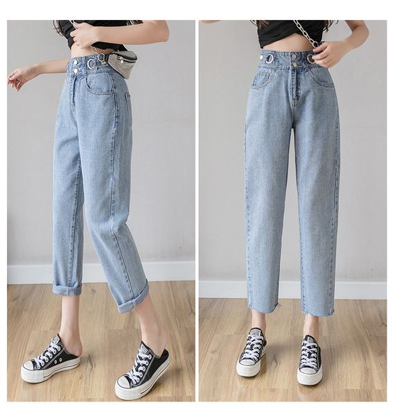

orchid grey women's tailored waist and hip princess jeans bk2013, Blue