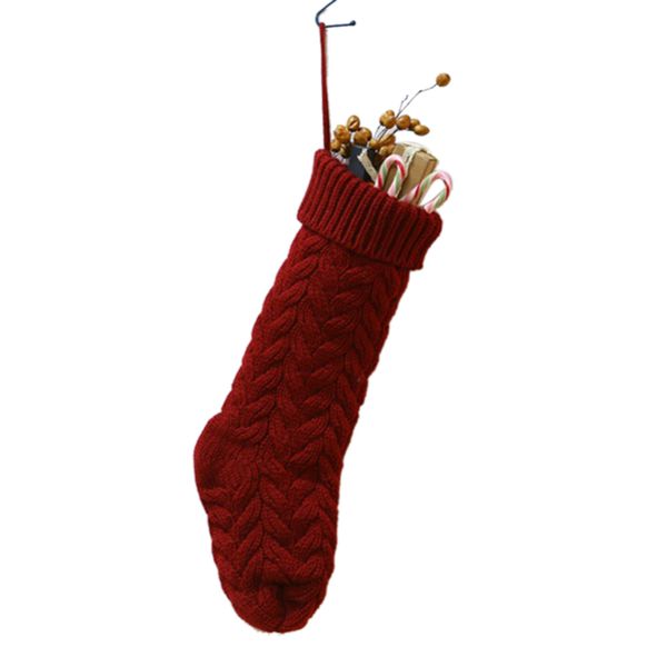 

christmas knit stockings bag xmas fireplace hanging ornaments candy gifts bags home festival party decoration kids gift supplies
