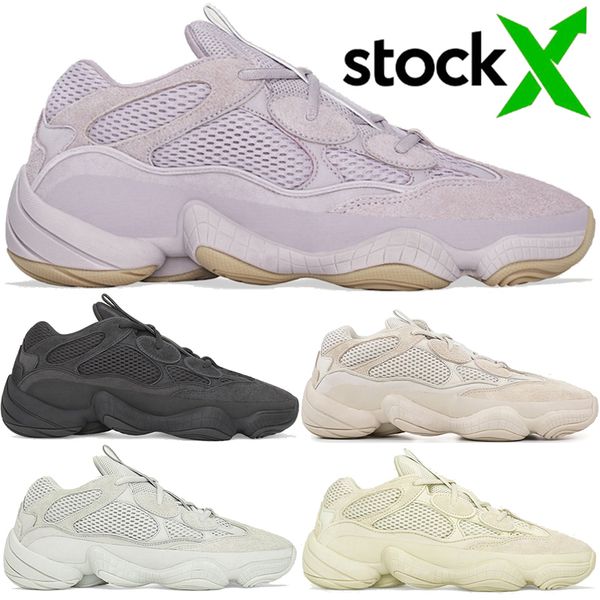 

2020 new arrival kanye west running shoes 500 brand soft vision utility black salt super moon yellow sport sneakers 36-46