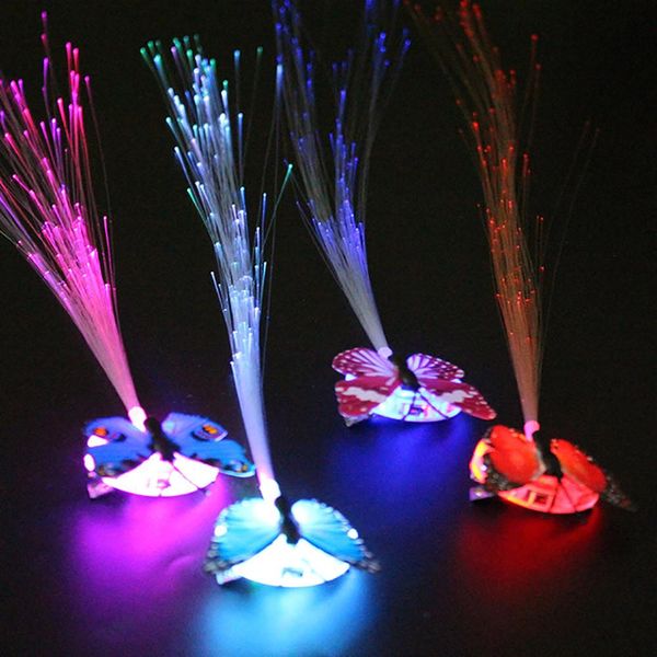

1pcs colorful butterfly child led light wigs glowing flash ligth hair braid clip hairpin christmas birthday toys children 2020 iitng, Black;brown