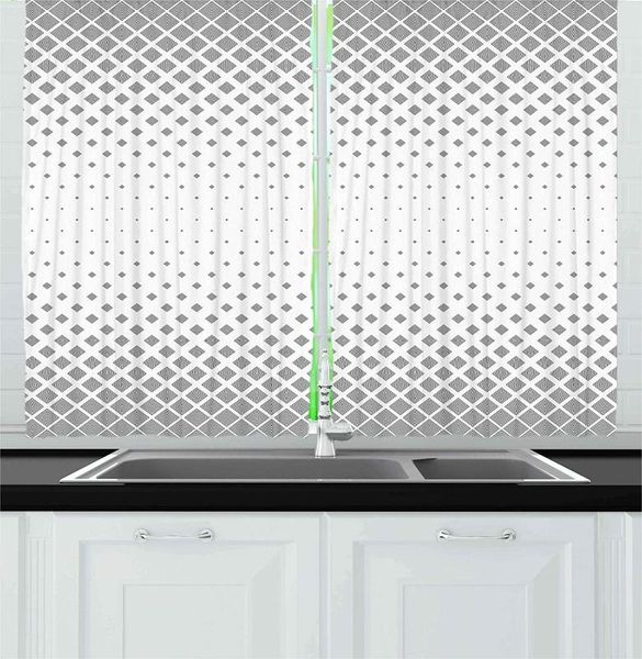 

curtain & drapes abstract kitchen curtains fractal little diamond shaped diagonal geometric squared simplistic print window for