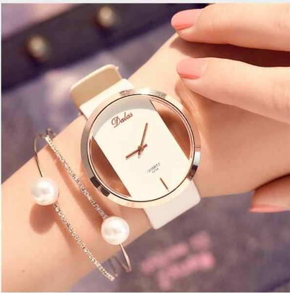 

2019 new fashion women bracelet watch leather crystal wrist watch women dress ladies quartz watches zegarek damski, Slivery;brown