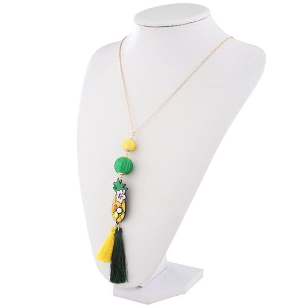 

10042 pineapple tassel necklace fashion decoration women gift preresent, Silver