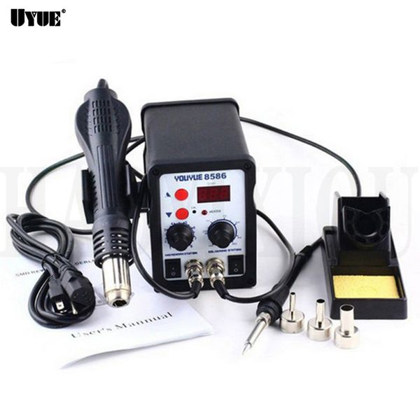 

110v/220v 700w youyue8586 soldering station led digital solder iron desoldering station bga rework solder air gun