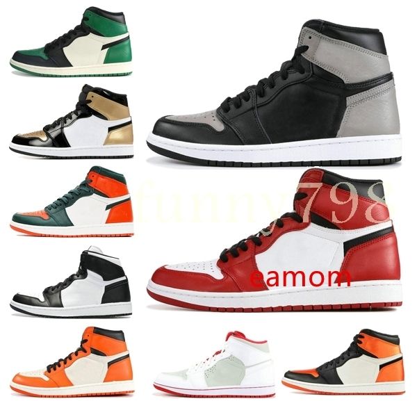 

2019 1 og mens basketball shoes designer 1s baskets golden trainers sneakers chaussures, Black