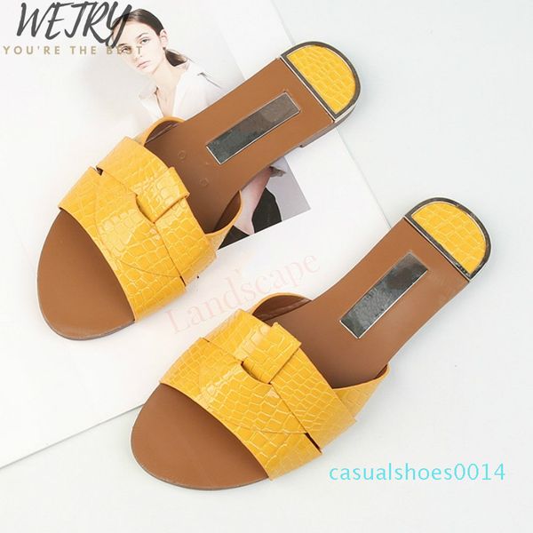 

flat bottom female slippers wild open toe outdoor wear casual word drag summer women sandals beach shoes casual lady shoes c14, Black