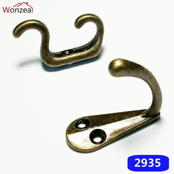 

10pcs antique brass hooks/wall hooks/door hook/wall hanger for clothes or keys