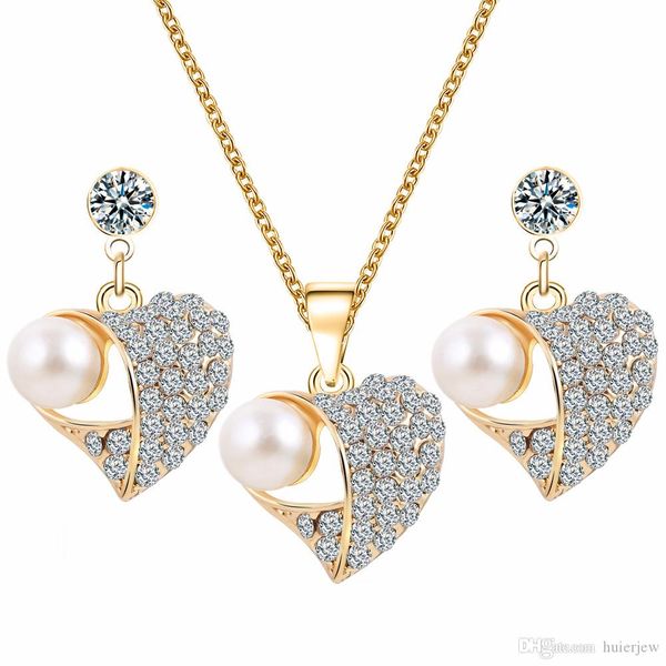 

партия комплект ювелирных изделий дешевые ювелирные изделия золото жемчуг горный хрусталь кристалл diamante свадьба свадебное ожерелье и сер, Silver